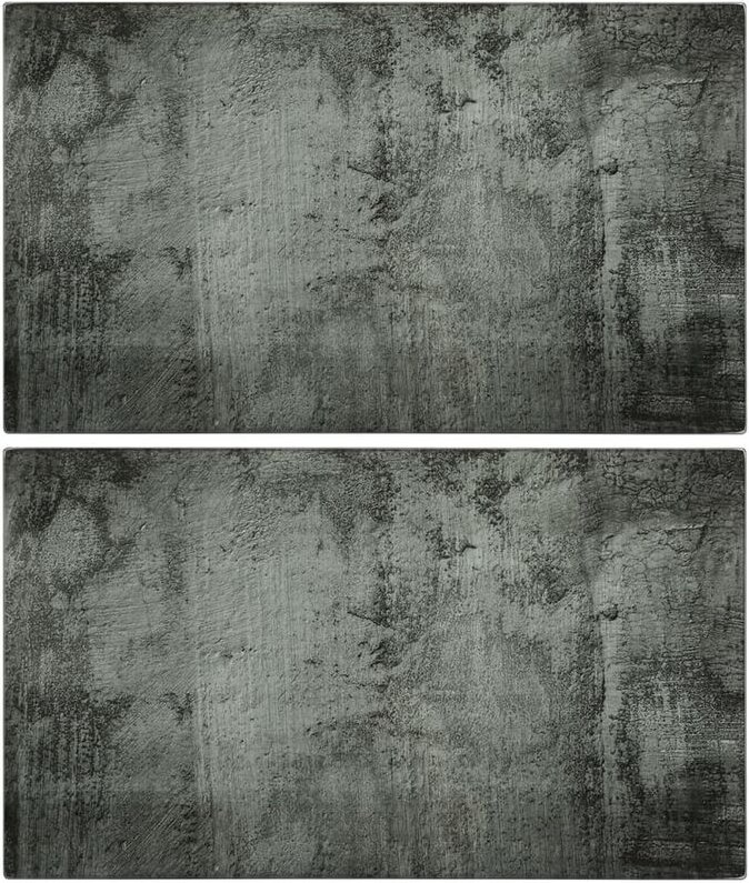 Schneidebretter 2 Stk. in Betonoptik Hartglas Vidaxl