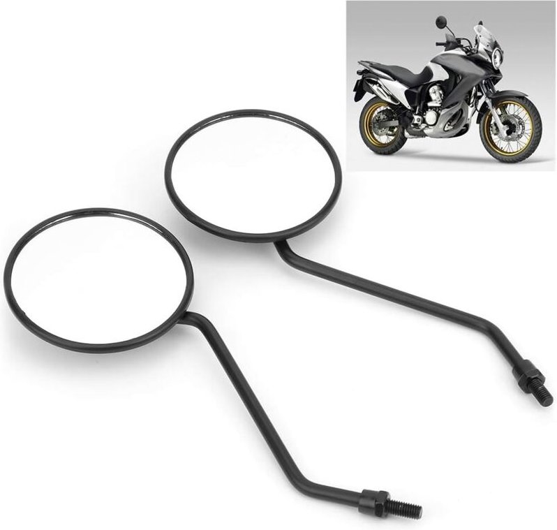 2 Stück 8 mm Motorrad-Rückspiegel, universelle runde Seitenspiegel, Motorrad-Lenkerspiegel