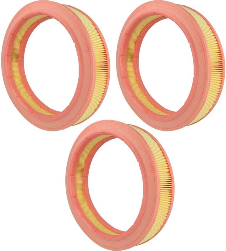 3x Filterelement kompatibel mit Kränzle Ventos 20 e/l, 30 e/l Akku-Staubsauger - Feinstaubfilter - Vhbw