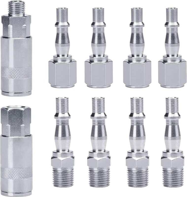 10 Stücke 1/4 "BSP Luftleitung Schlauch Kompressor Fitting Luft Koppler und Kit Stecker Kupplungen Stecker Männlich Weib...