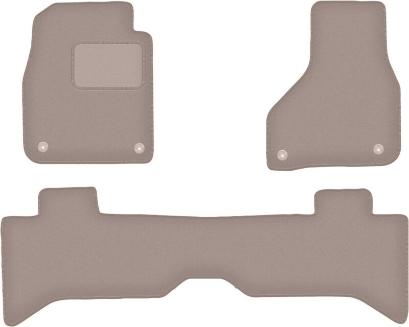 Beige Velours-Fußmatten für: Dodge RAM short DJ (2009-2019)