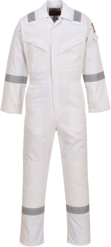 Flammhemmende und antistatische Overall 350g Weiß S - FR(38-40) - UK(30-32)
