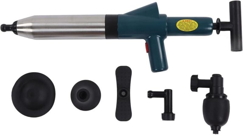 Thumbnail - Leistungsstarker Luftablass-Blaster, manuelle pneumatische Baggerausrüstung, Toilettenkolben für Badezimmer, Waschbecken...