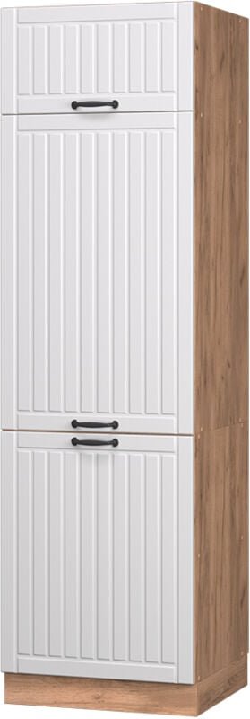 Kühlumbauschrank Fame-Line, Weiß Landhaus, 60 cm, Vicco