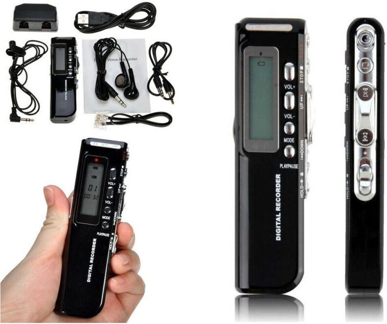 Trade Shop Traesio - Trade Shop - mini-digital-usb-diktoner 8 gb MP3-PLAYER usb-diktoner 518 -