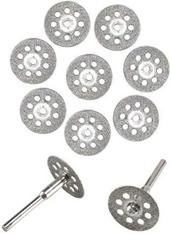 Aougo - 10 x Mini-Diamant-Trennscheiben-Sägeblatt-Set für Rotationswerkzeug, zum Schneiden, Sägen, Trimmen, Schleifen un...