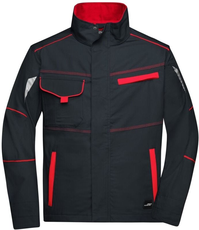Thumbnail - James & Nicholson Funktionelle Jacke JN849 Gr. L carbon/red