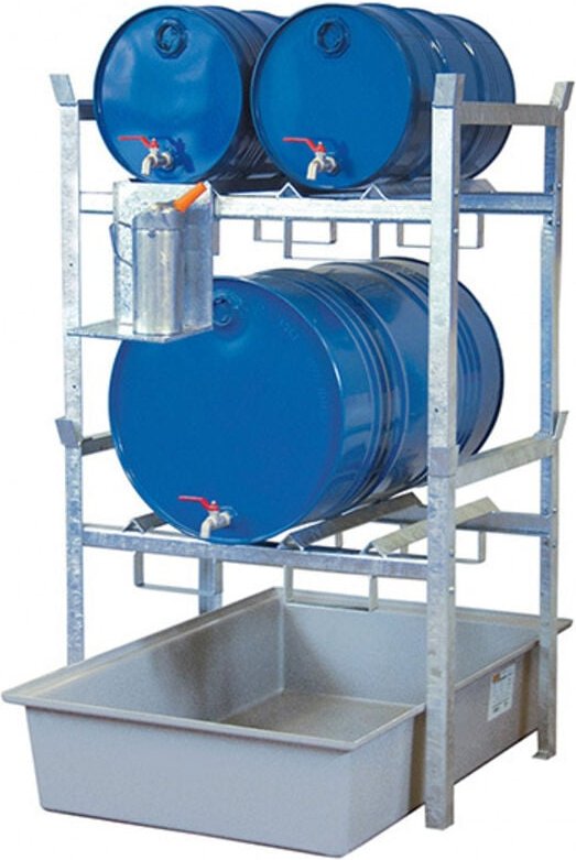 Stahlregale für 2 Fässer à 200L oder 4 Fässer à 60L - 245006