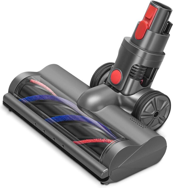 Anwendbare Motorkopfbürste, kompatibel mit kabellosem Staubsauger Dyson V7 V8 V10 V11, Turbinenbürste mit LED für kurzfl...