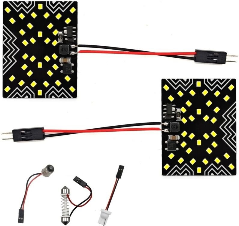 2 Stück Panel 36 LED 12V W5W, T10, C10W, SV8.5, BA9S, T4W CANBUS 1100lm starkes Weiß