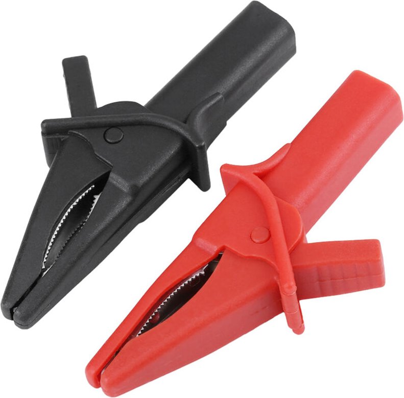 Jeffergarden - Große Gator -Clips mit einem 30 -mm -Kiefer -Öffnungsgrenze, 4 Sockel im Griff, für Oszilloskop -Unterric...