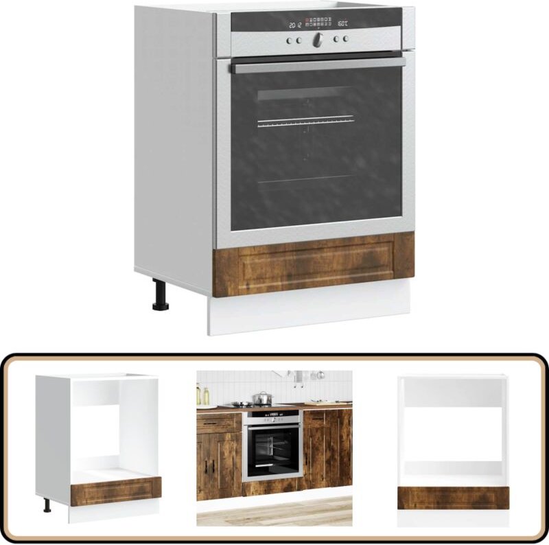 Herdumbauschrank Porto Räuchereiche Holzwerkstoff - Vidaxl