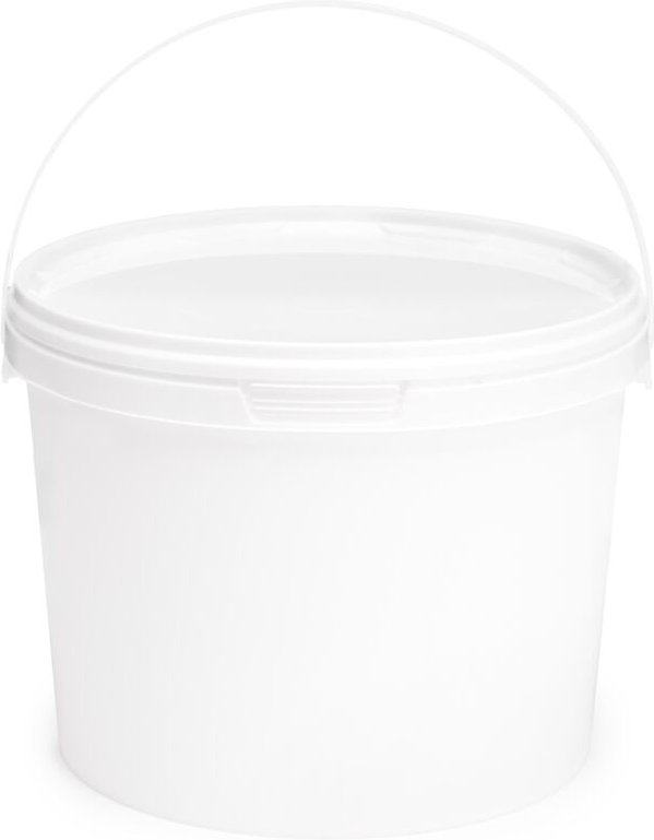 Thumbnail - Garronda Eimer mit Deckel 3 L für die Lagerung von Lebensmittel- und Chemischen Produkten 10 Stück Weiß GD-0071