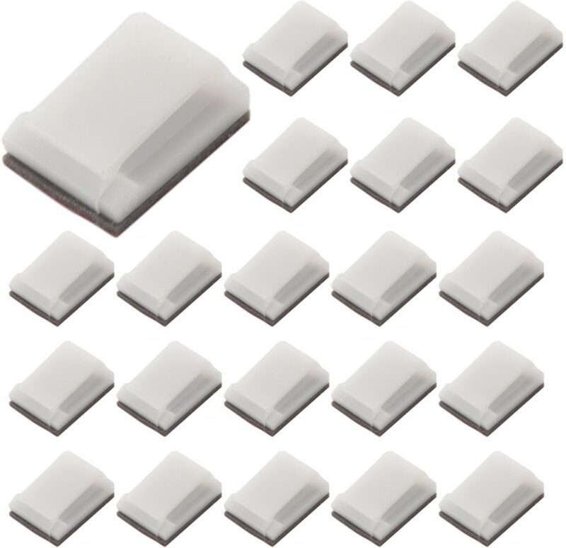 Tlily - Selbstklebende LED-Lichtleistenhalterungen und -Clips, LED-Lichtleistenclips, LED-Lichtleistenhalter (100-PACK )