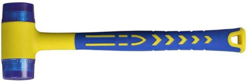 Gummihammer, Gummihammer mit rutschfestem Fiberglasgriff, mit weicher Doppelseite