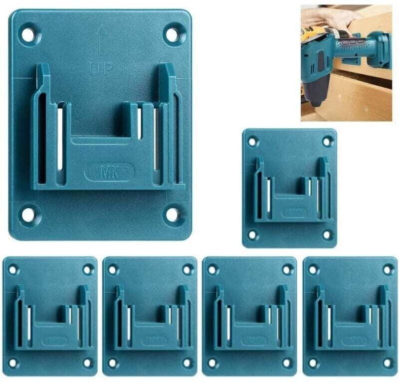 6er-Pack Werkzeughalter zur Wandmontage für Makita 18-V-Elektrowerkzeuge, Werkstatt-Aufbewahrungswerkzeuge (blau)
