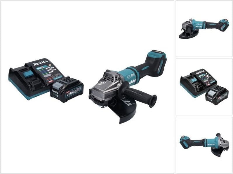 Makita GA 038 GM1 Akku Winkelschleifer 40 V max. 230 mm Brushless XGT + 1x Akku 4,0 Ah + Ladegerät