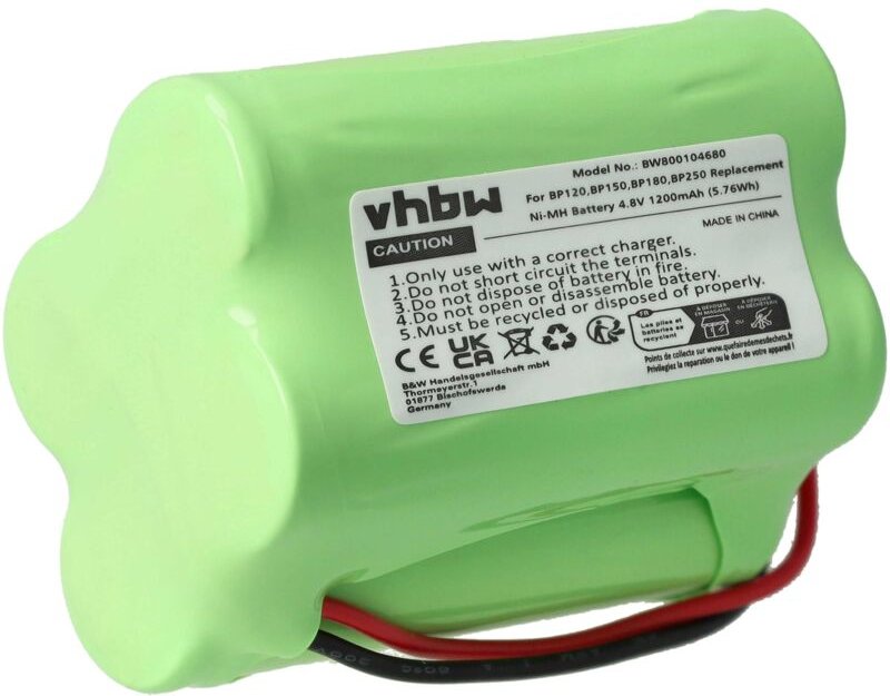 Vhbw - Akku kompatibel mit Albrecht AE105H, AE180H Funkgerät, Walkie Talkie (1200mAh, 4,8V, NiMH)