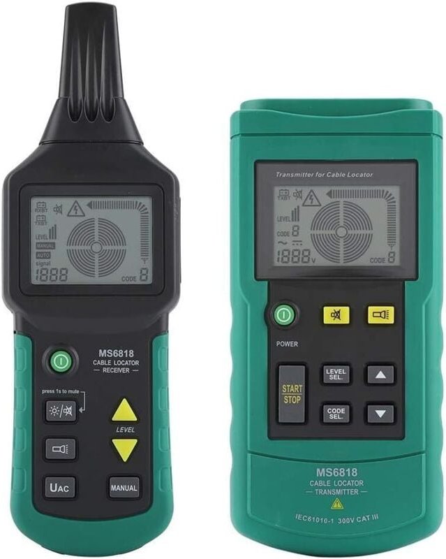 MS6818 12 V bis 400 V AC DC Kabel Tragbares Telefon Professioneller Kabelsucher Tonerdetektor Unterirdischer Metallrohrd...