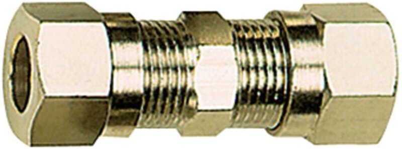 Gerade Verschraubung, Rohr-Außen-Ø 8 mm, sw 14, SW1 14, ms vern. - Riegler