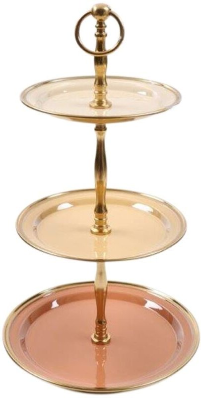 Signes Grimalt - 3-stöckige Obstschale aus Metall für die Küche, modernes und funktionales Design