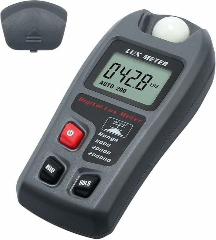 Tigrezy Digitales Lux-Messgerät, Lux-Messgerät, digitales Taschenfotometer, Beleuchtungsstärke, digitales LCD-Beleuchtun...