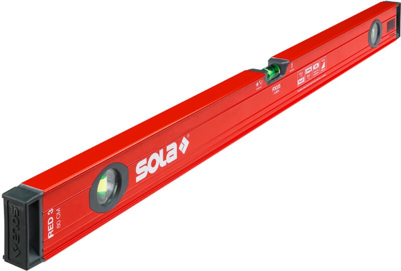 FP - Sola Red 3 Wasserwaage 100cm robuste Ausführung rot pulverbeschichtet Aluminium