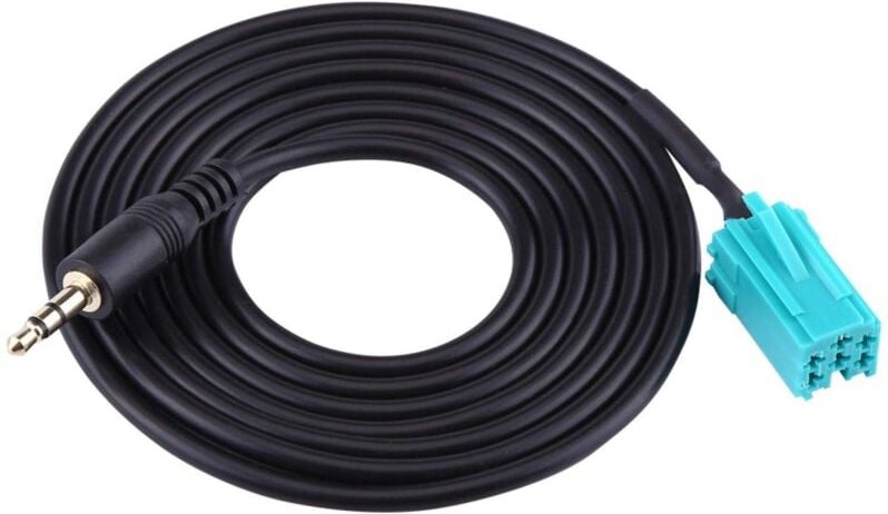 Zoternen - AUX-Kabel für Autoradio, 6-polig auf 3,5 mm, AUX-Adapter für Espace Kangoo Laguna Megane Scenic Trafic Twingo...