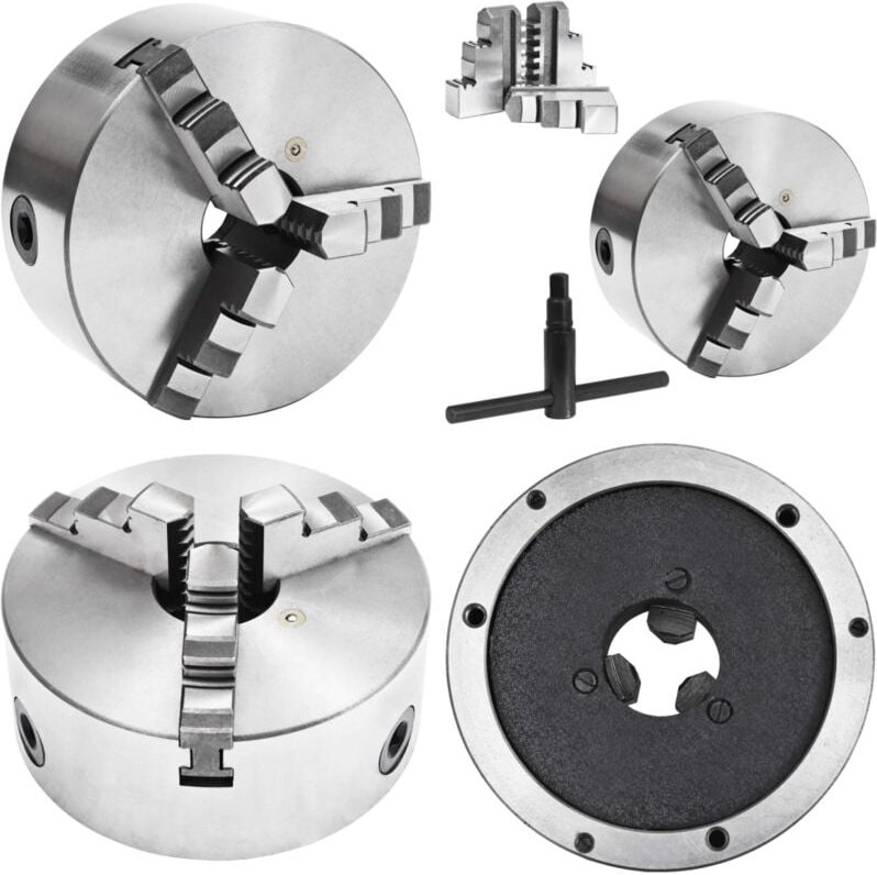 3-Backen-Drehfutter Selbstzentrierend 160 mm Stahl - Drehfutter - Backenfutter - Home & Living