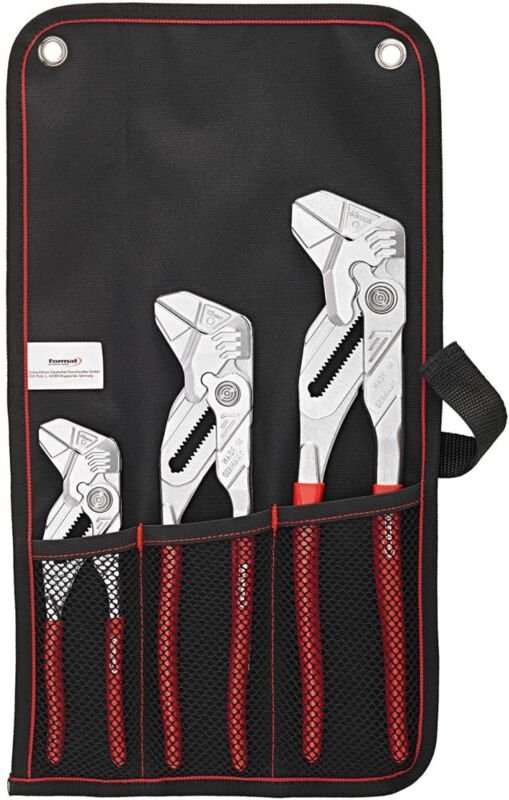 Zangenschlüssel-Set 3tlg. 180,250 u.300mm in Rolltasche - Format