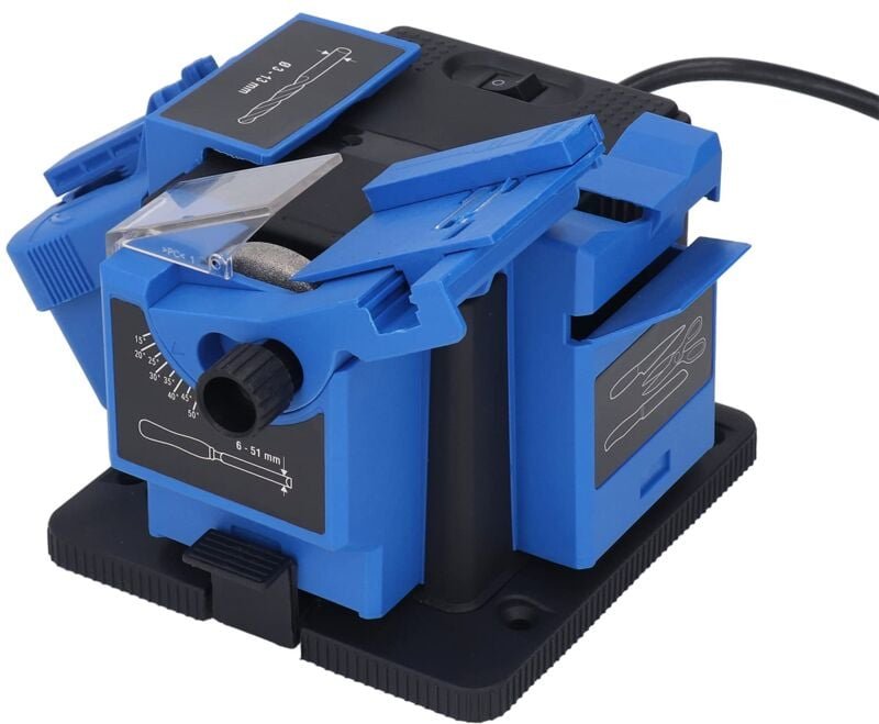 Mehrzweckschärfer, Langlebiges ABS-Material, Einstellbarer Winkel und Breite, Geeignet für Alle Messer und Scheren mit G...