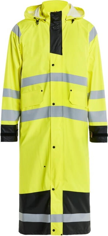 Hochsichtbarer Regenmantel Stufe 1 4325 - Neon Gelb/Schwarz XXXL