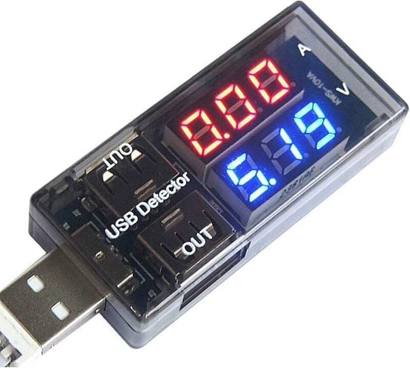 USB-Ladegerät-Doktor, Stromspannungs-Ladedetektor, Batterie-Voltmeter, Amperemeter, Multimeter, USB-Tester, mobiles Powe...