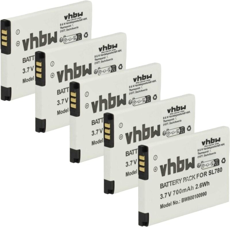 Vhbw - 5x Akku kompatibel mit Unify OpenStage SL4 Professional, OpenStage SL5, OpenScape SL5 schnurlos Festnetz Telefon ...