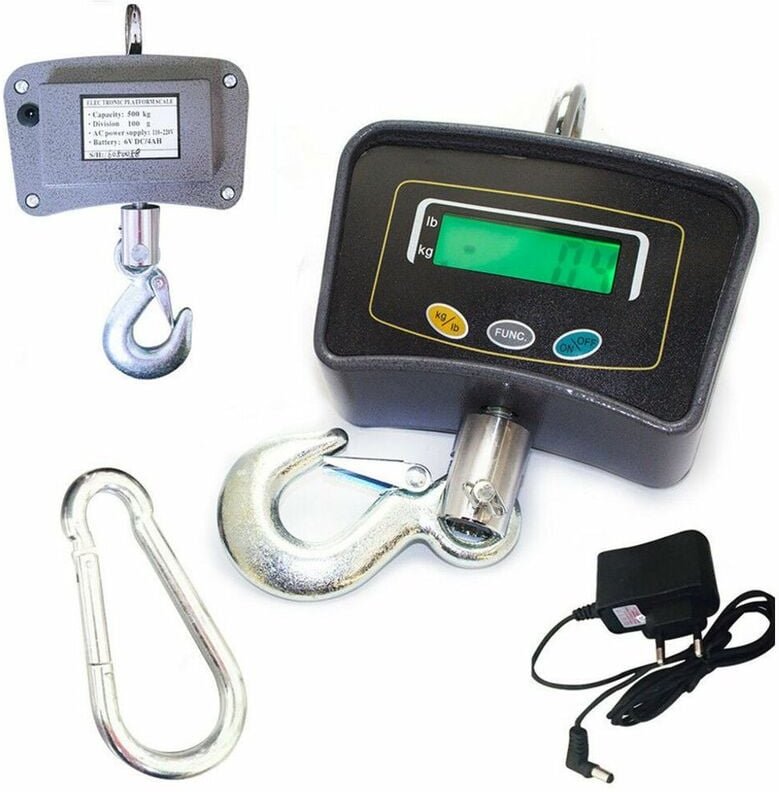 Osuper - Professionelle Kranwaage lcd Digital 500 kg Lastwaage Hängewaage Lastwaage