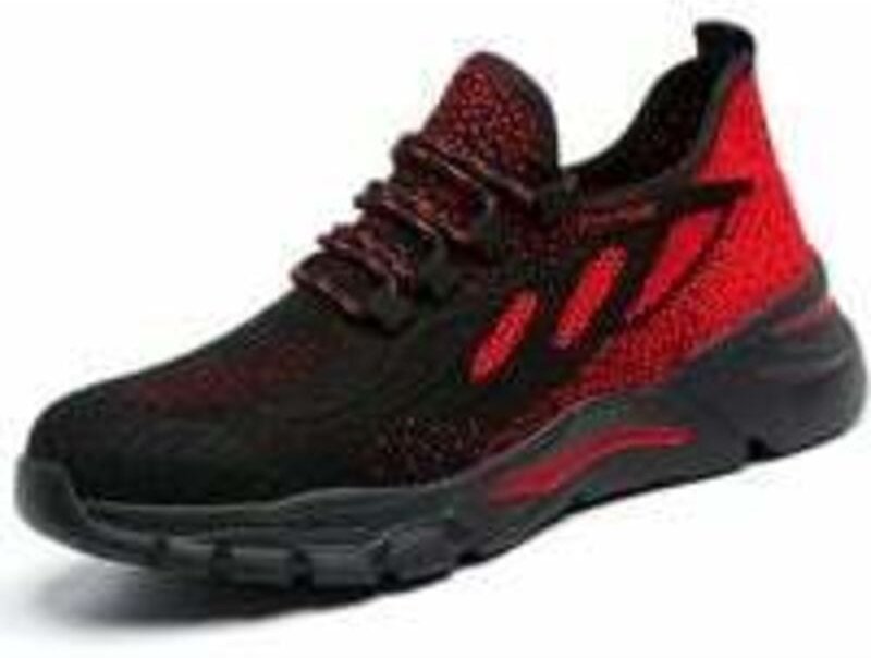 Thumbnail - Sicherheitsschuhe Herren Damen Stahlkappe Sneakers Leichte atmungsaktive Arbeitsschuhe Sicherheitsschuh Schutzschuhe Rot...
