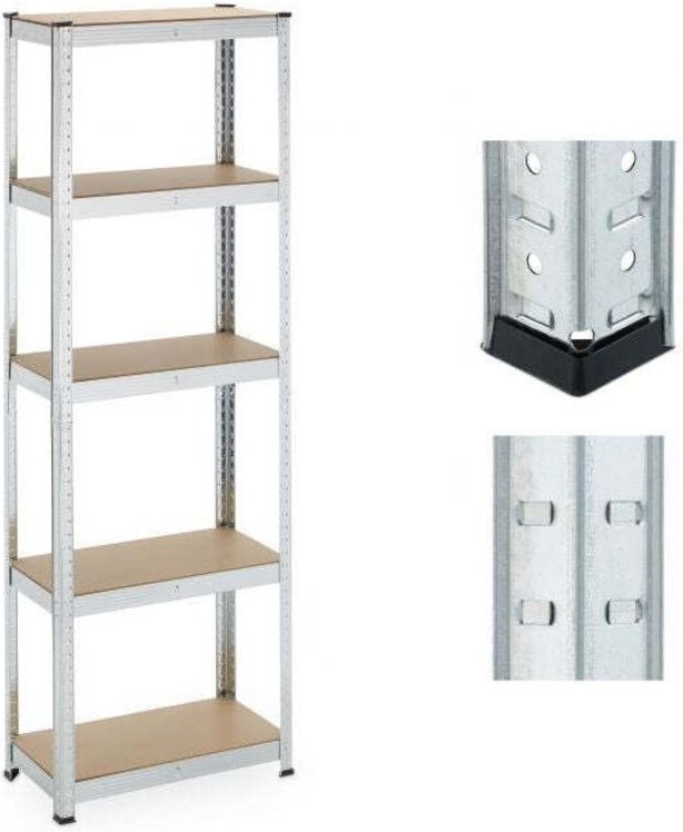 Verzinkte schwerlastregale mit 5 ebenen 8830406