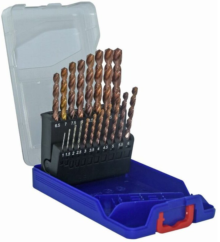 Set Tivoly 19 Metallbohrer furius hss beschichtet fusio Kreuzspitze ø 1 bis 10mm - 11454170015