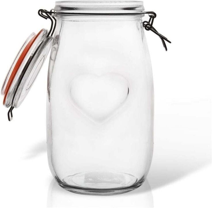 Northix - Glass jar with tight fitting patent lid and rubber seal
