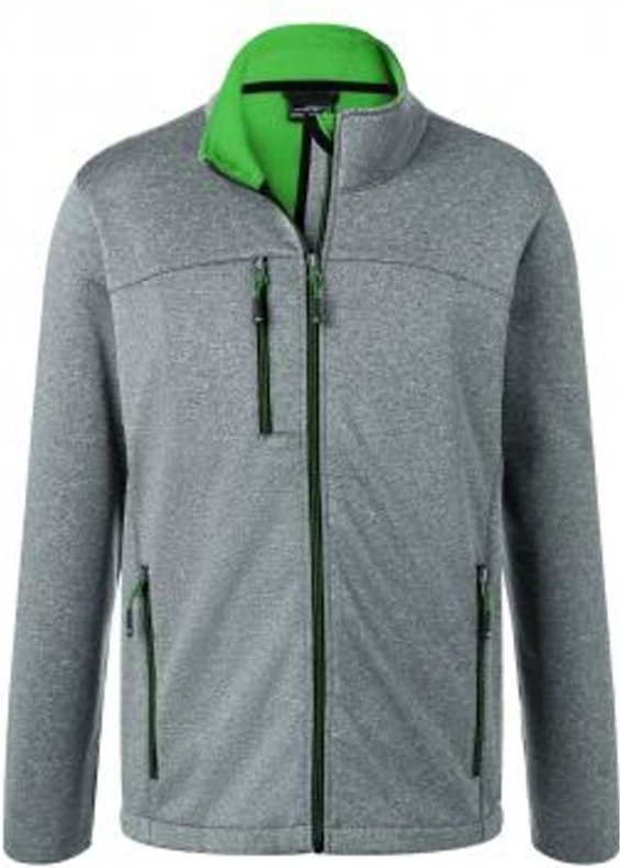 James&nicholson - Daiber Mens Softshell Jacket Gr. 3XL dark-melange/green