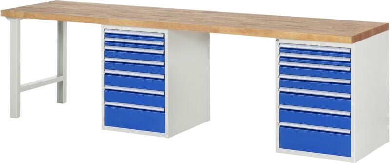 Rau Werkbank 7517A8, B3000xT700xH890mm, 14x Schublade-TA