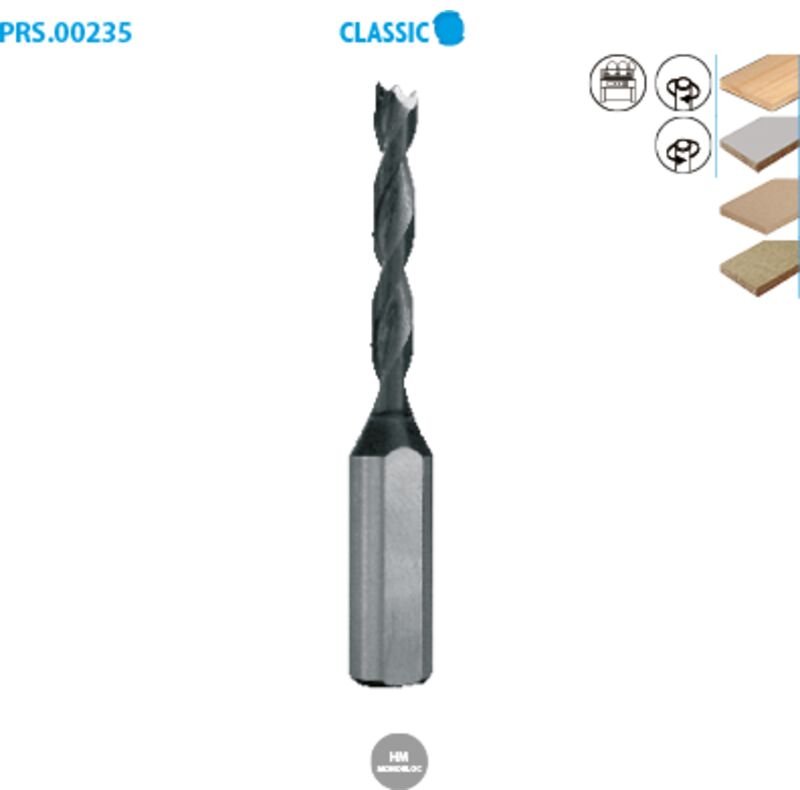 Vollkeramik-Fräser für Holz Classic ø 3 Länge 57 Nutzlänge 25 Richtung L (links)