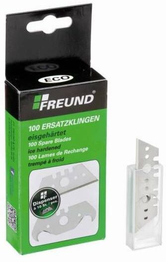 Freund - Trapezklinge, Eco Dispenser à 10 Stück im Umkarton à 100 Klingen 02300110