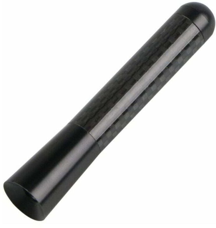 Thumbnail - 80 mm kurze Autoantenne aus Kohlefaser mit polierter Oberfläche aus Kohlefaser und mattschwarzem Aluminium mit interner ...