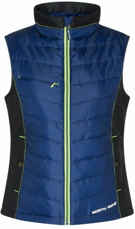 North Ways - rmellose Daunenjacke Frau Constance 1575 Marine / Fluo Gelb t. xs