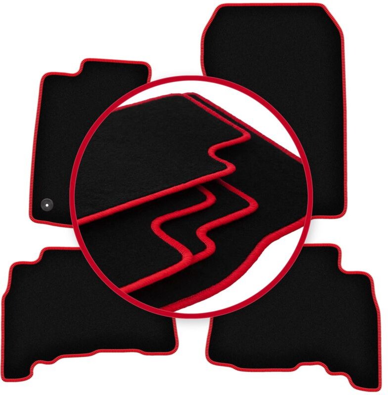 CARLUX-RED Autofußmatten für: Toyota Land Cruiser J150 Offroad (2009-)