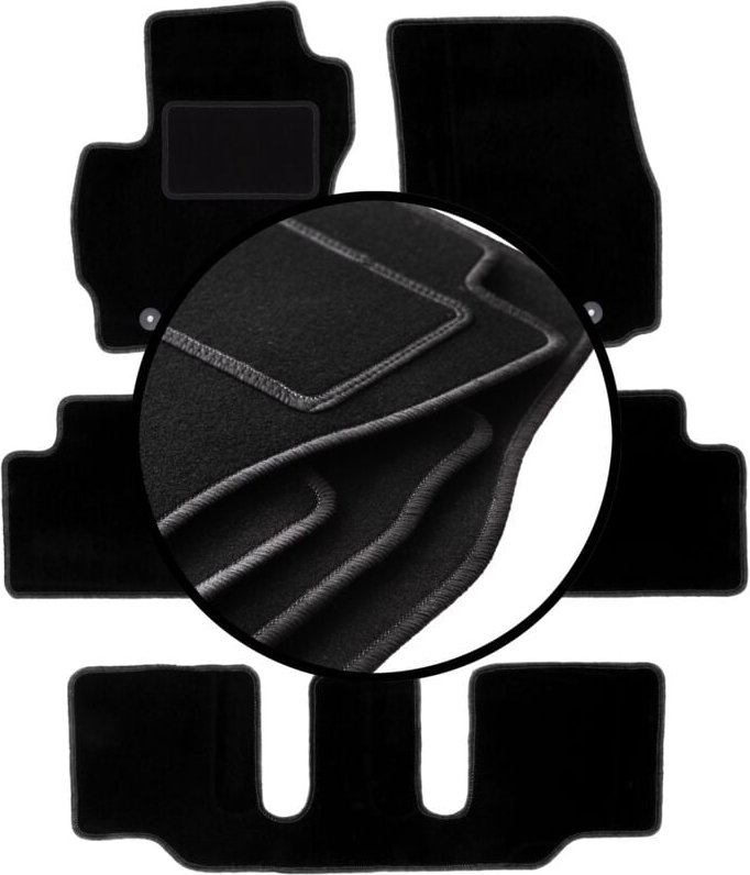 Velours-Fußmatten-Set für: Mazda Premacy II 7-Sitzer (2005-2010)