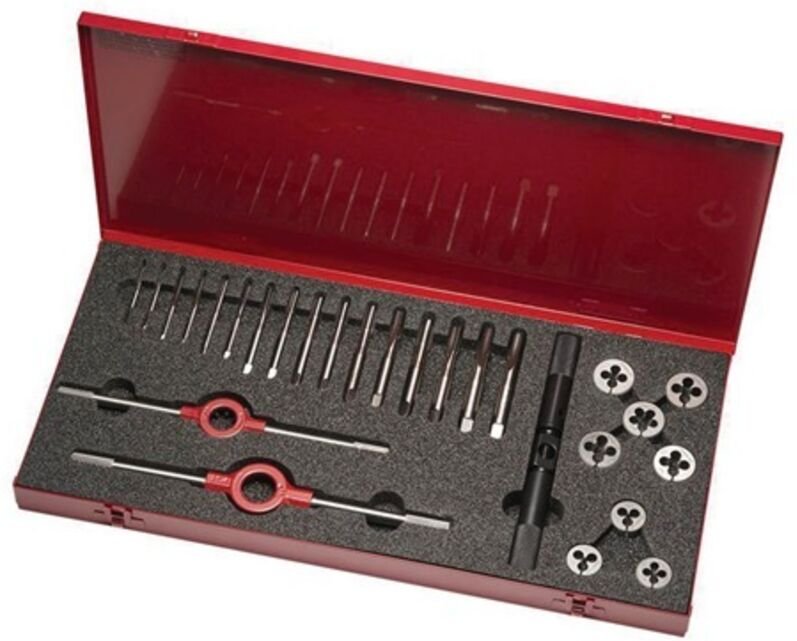 Gewindeschneidzeugsatz HS-26UNF unf 1/4-3/4 ' 25tlg.HSS Metallkass.