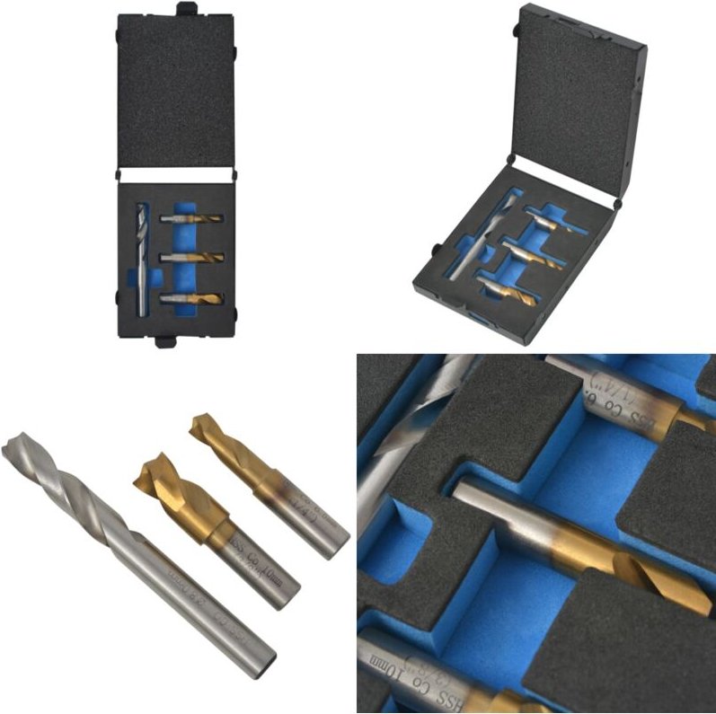 Vidaxl - 4-tlg. Schweißpunktbohrer-Set hss - Schweißpunktbohrer - Bohrsatz - hss Bohrer - Metallbohrer - Werkzeugkasten ...