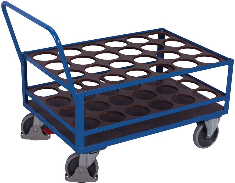 VARIOfit Stahlflaschenwagen für 24 Flaschen mit EasySTOP